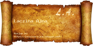 Laczina Ajna névjegykártya